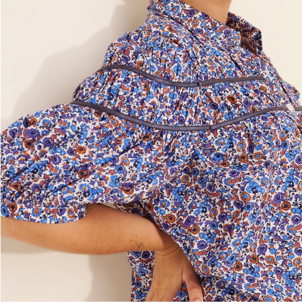 NWT The Leandra Shirred Yoke Blouse by Maeve - Picture 5 of 8